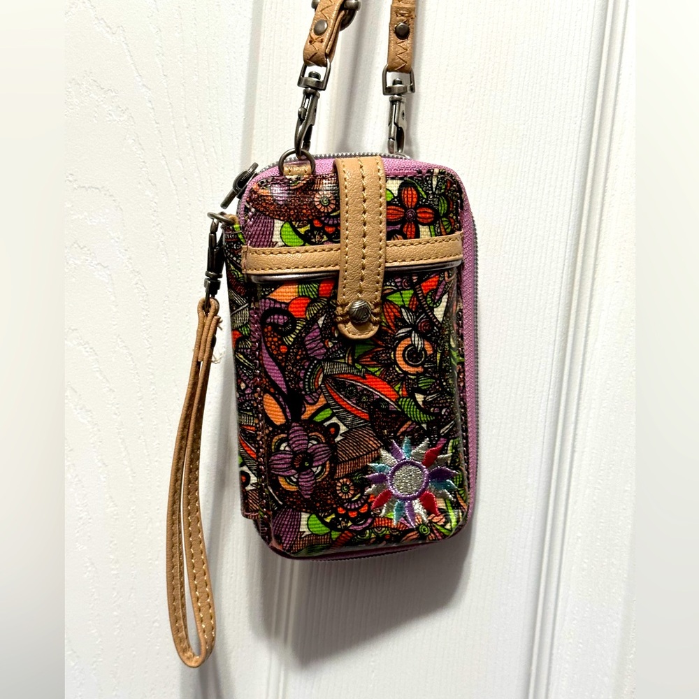 Sakroots Wristlet Crossbody Phone Wallet